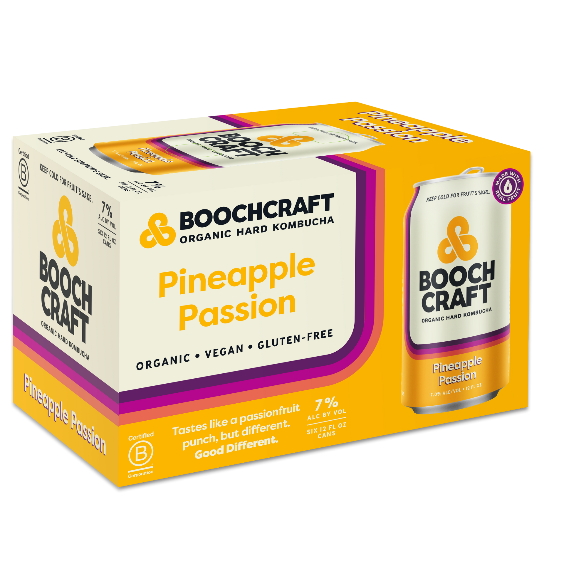 Boochcraft Organic Hard Kombucha | Crafted with Real Fruit