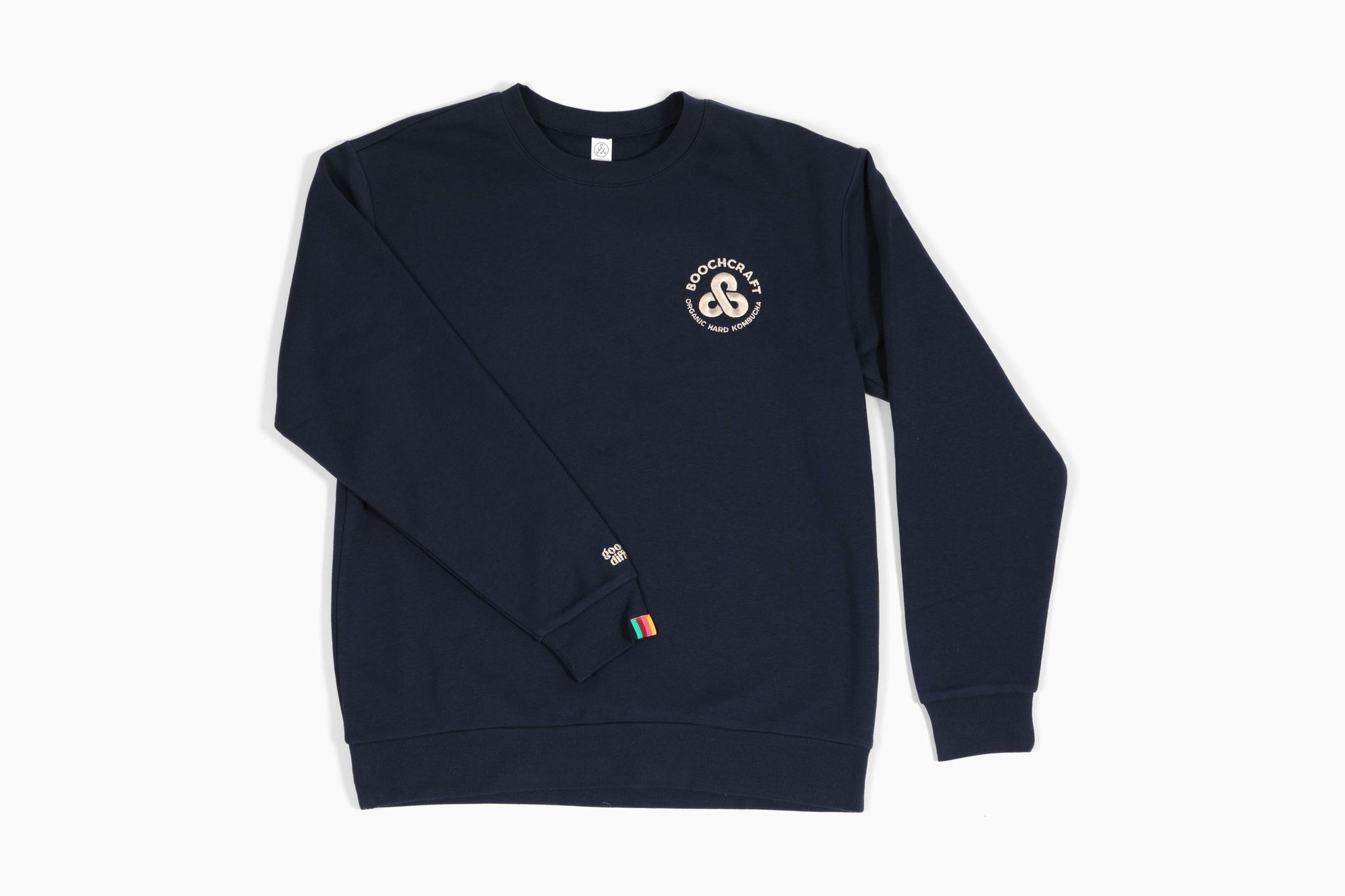 Embroidered Navy Crewneck