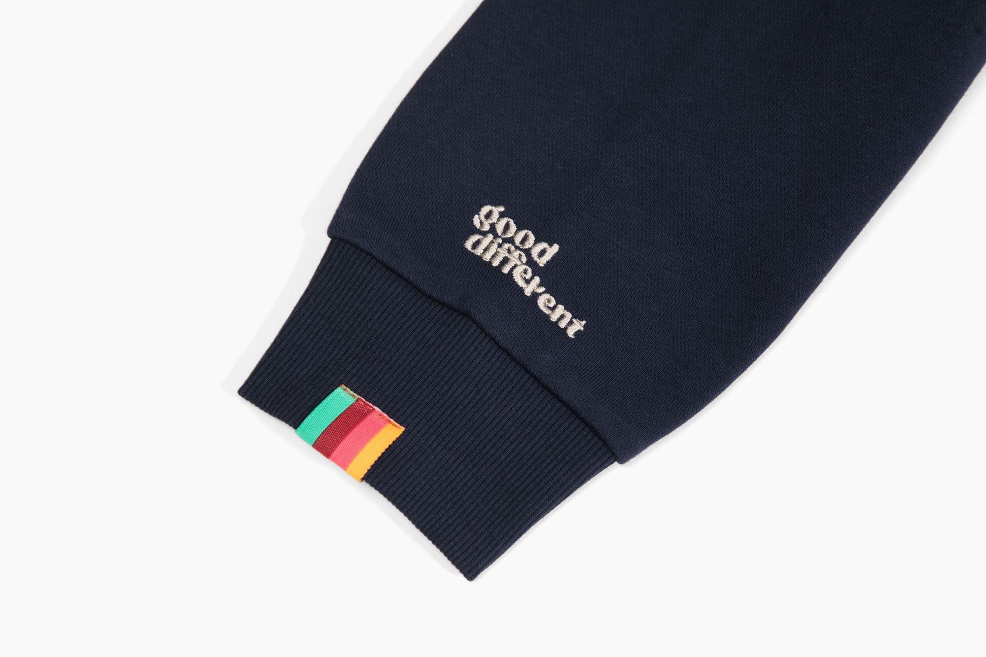 Embroidered Navy Crewneck